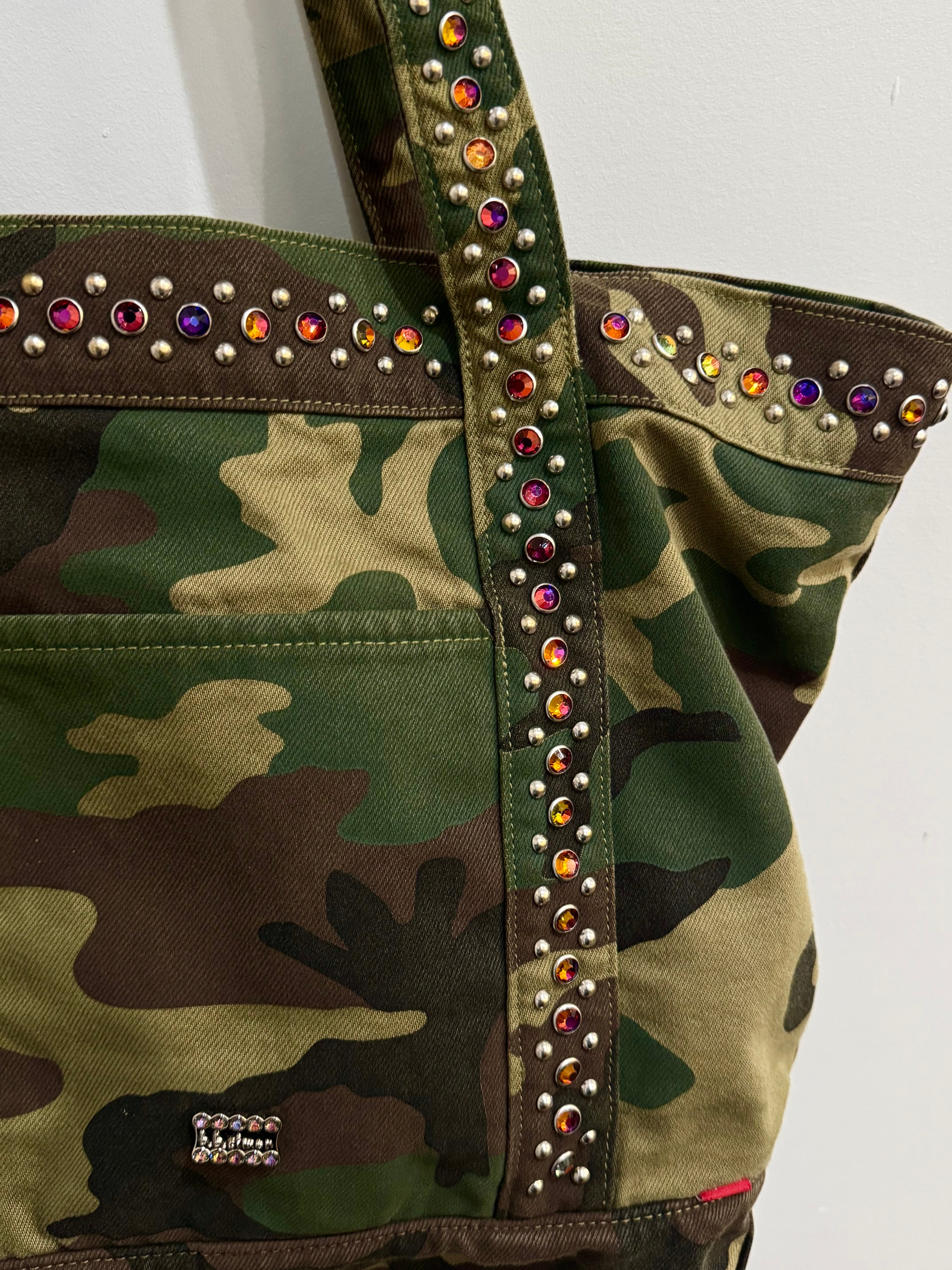 Supreme b.b Simon Denim Tote Bag (Woodland Camo)