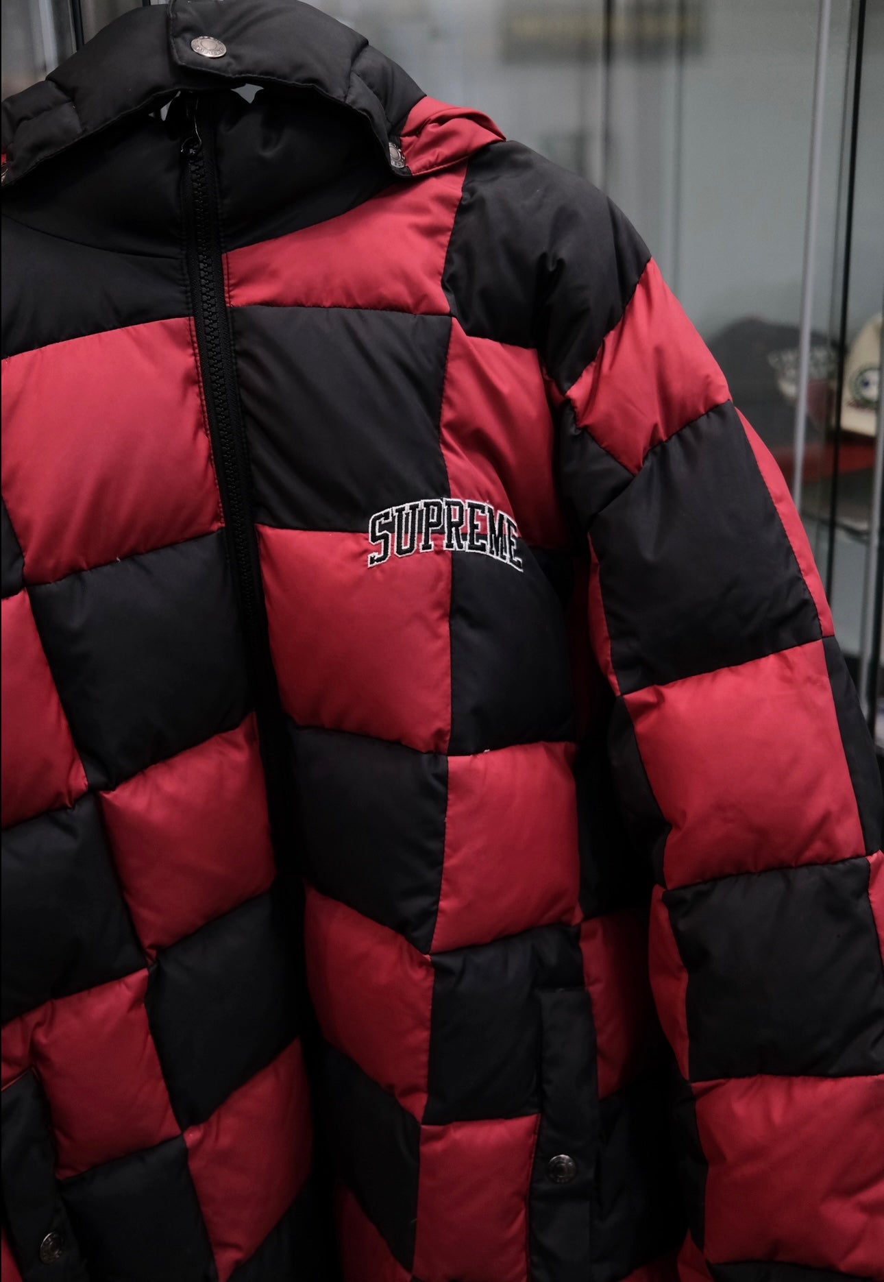 Supreme Checkerboard Puffer Jacket -