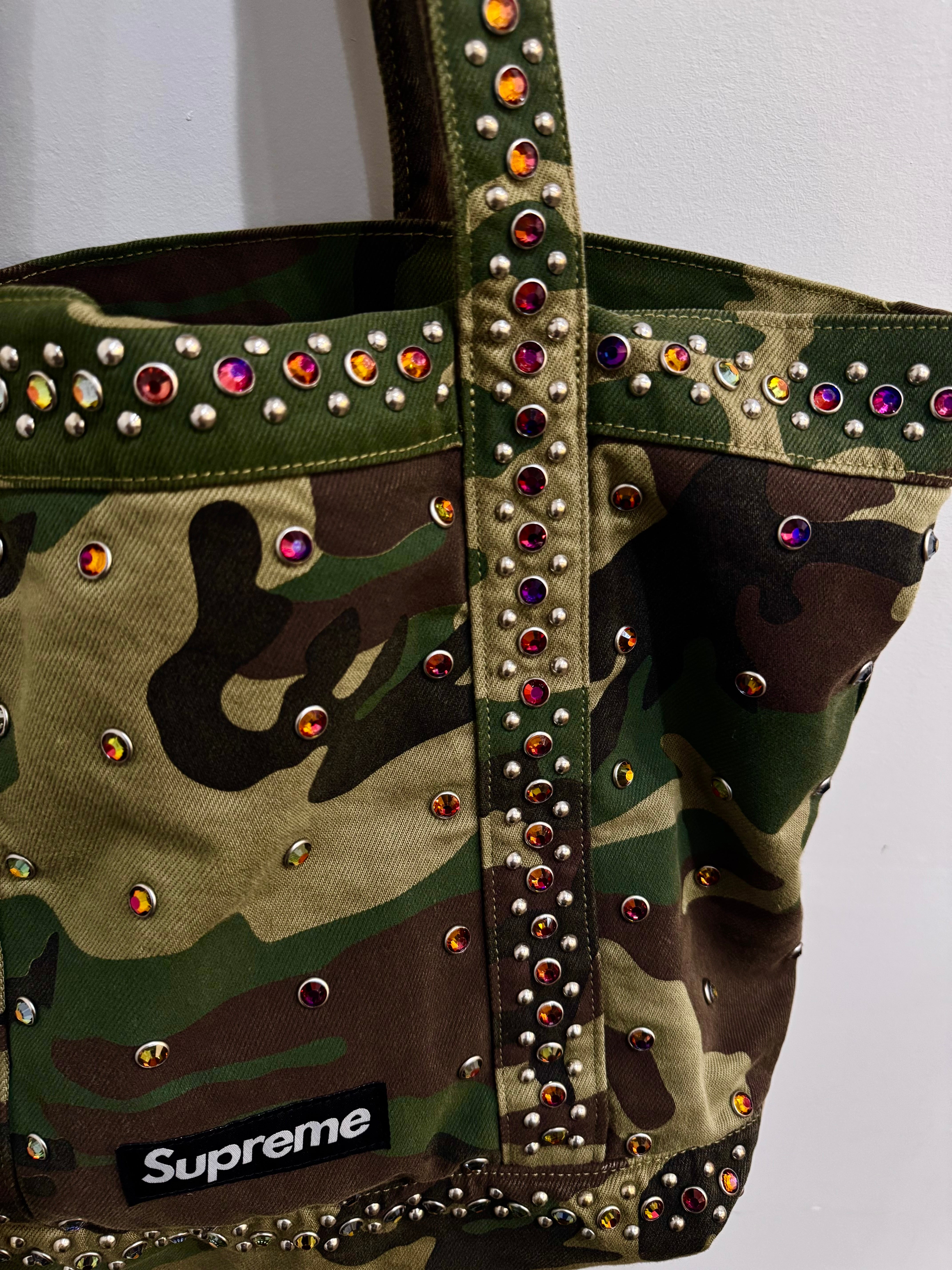 Supreme b.b Simon Denim Tote Bag (Woodland Camo)