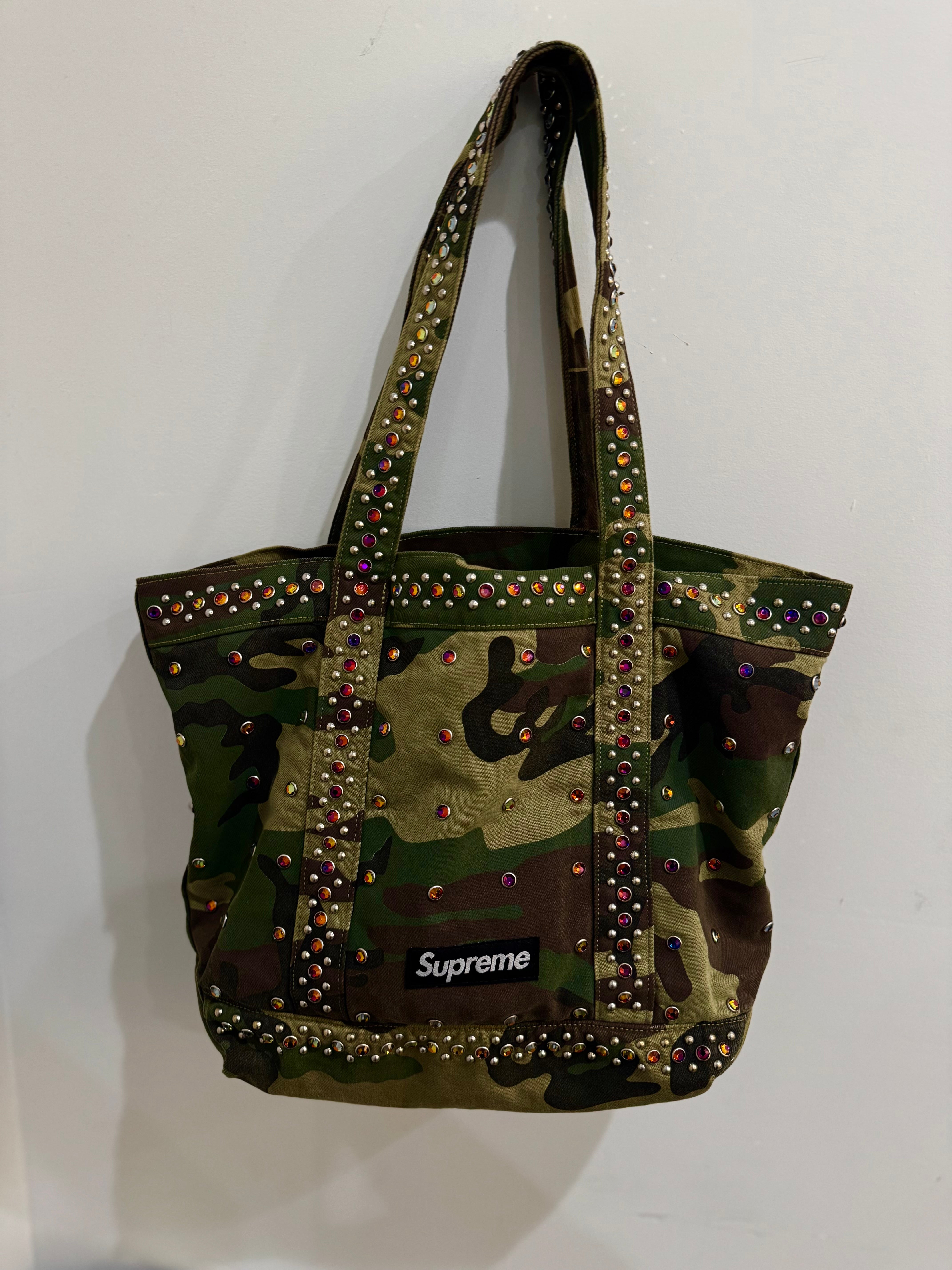 Supreme b.b Simon Denim Tote Bag (Woodland Camo)