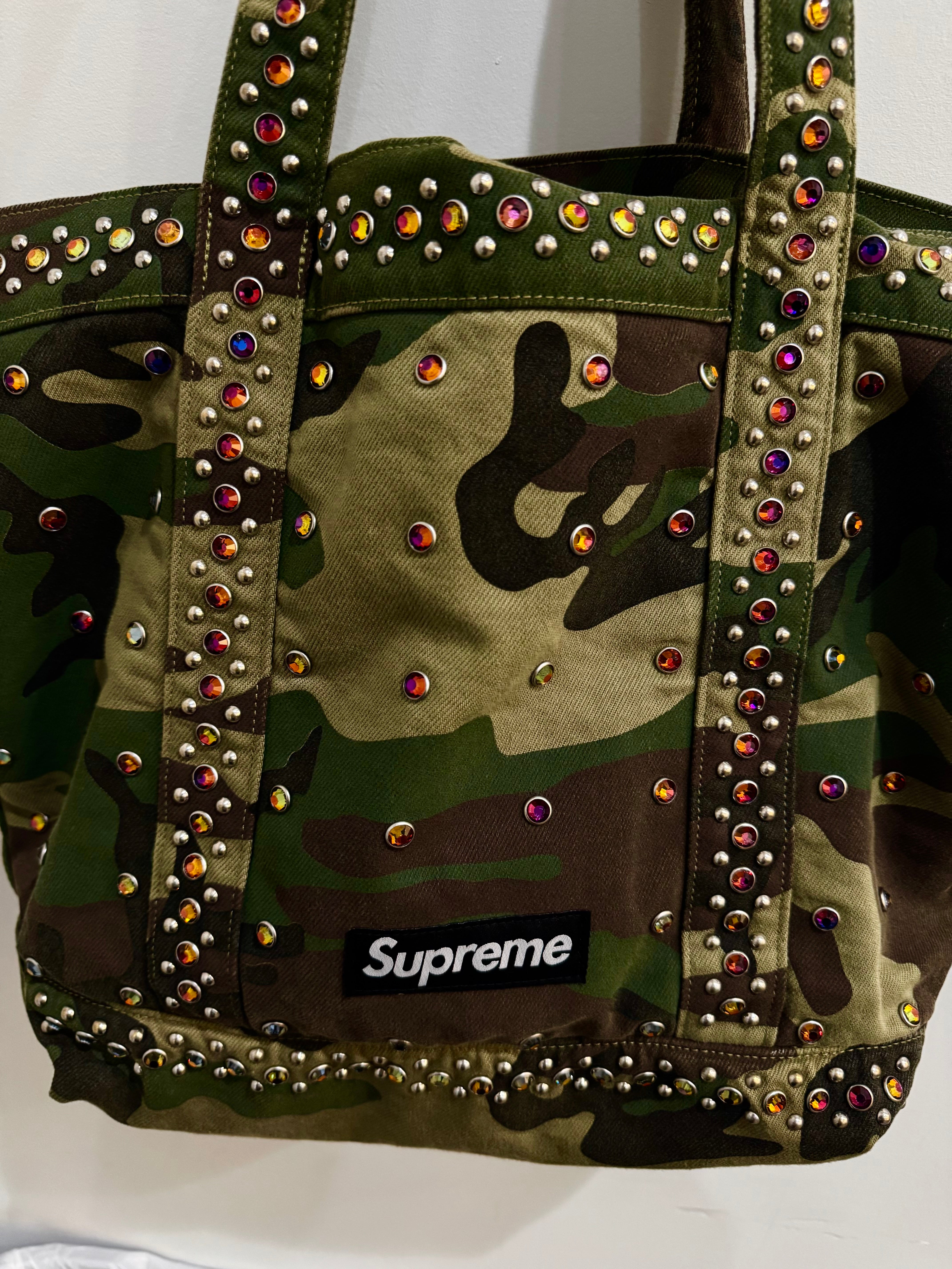 Supreme b.b Simon Denim Tote Bag (Woodland Camo)