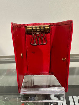 LOUIS VUITTON RED EPI LEATHER MULTICLES KEY HOLDER