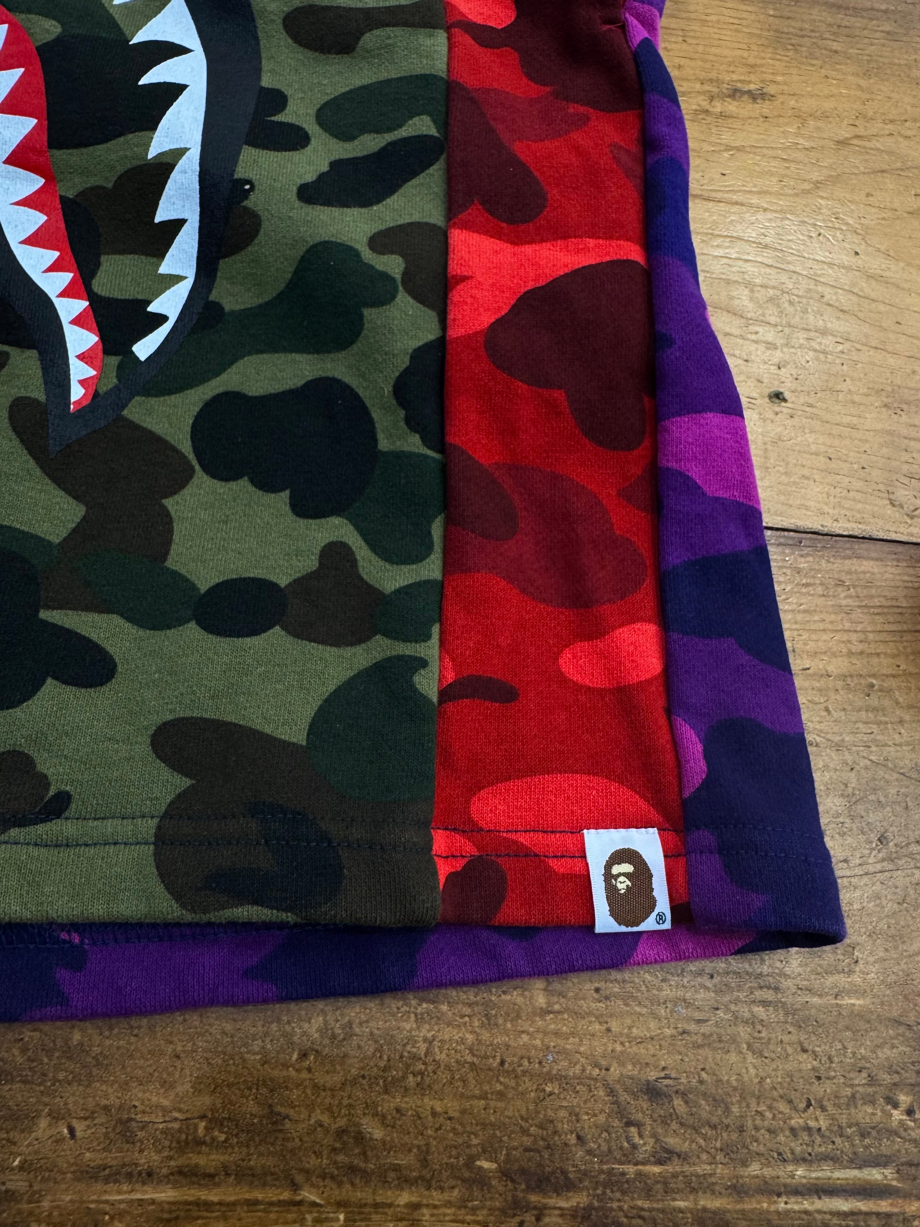 Bape Mix Camo Shark Shorts -