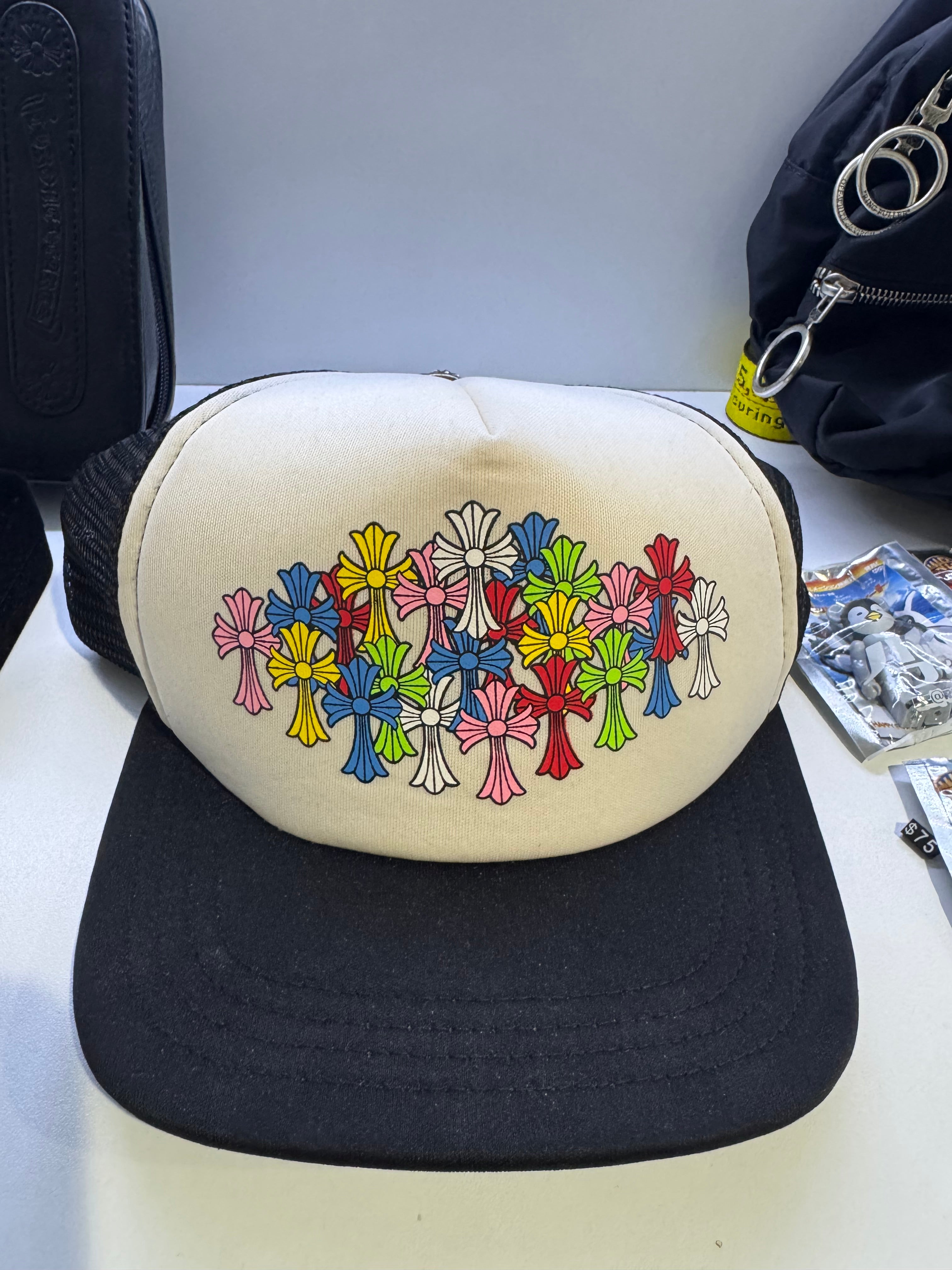 Chrome Hearts Multi Color Cross Trucker Hat -