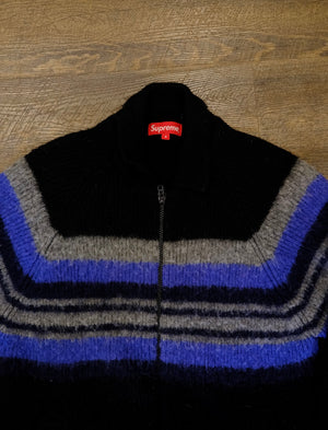 Supreme Brushed Wool Zip Up Sweater -