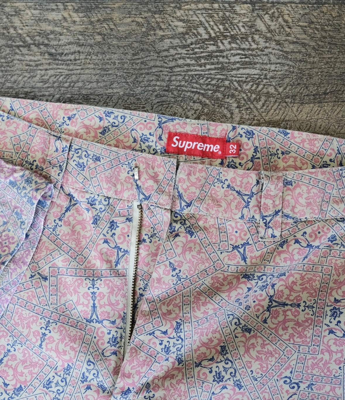 Supreme Work Pants (Khaki Floral Cards)