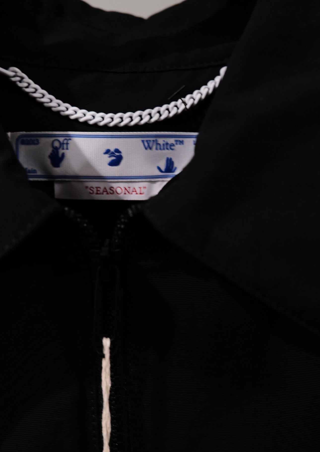 Off-White embroidered motif zipped Jacket -