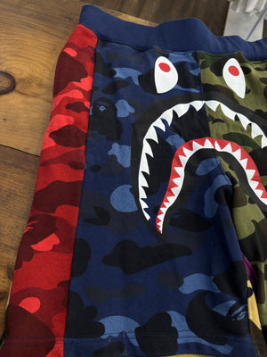 Bape Mix Camo Shark Shorts -