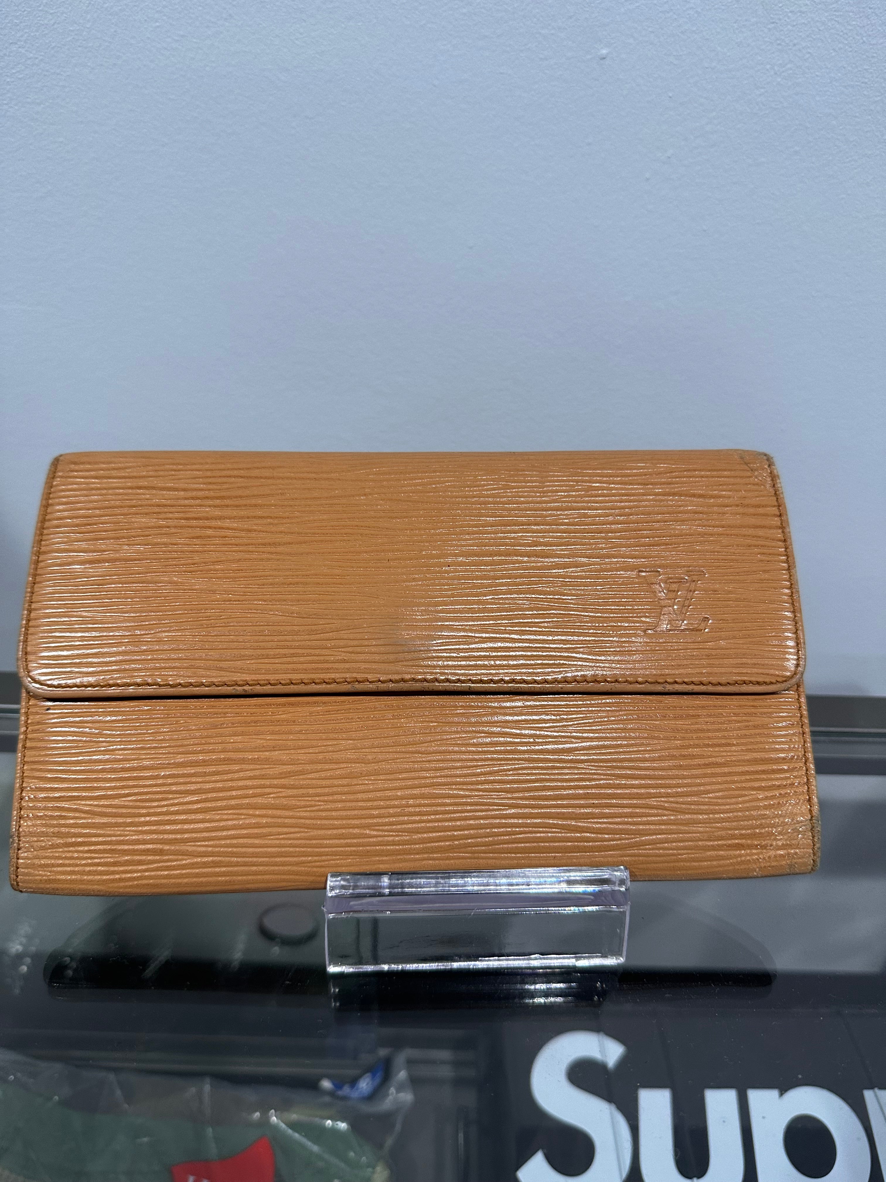 Louis Vuitton Brown Epi Leather Porte Tresor Trifold Long Wallet