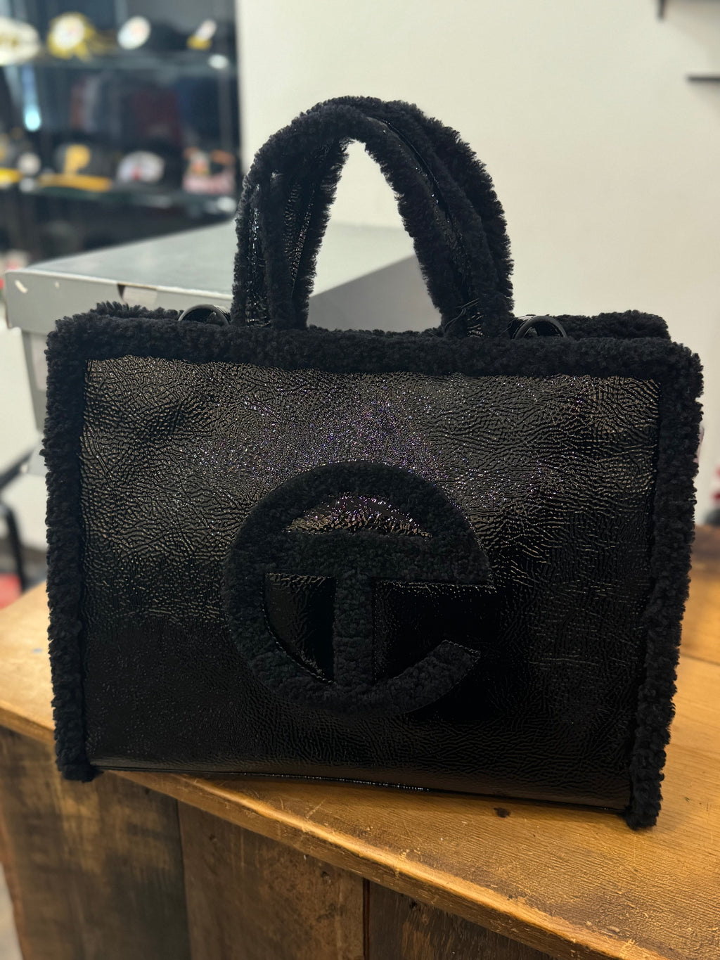 Telfar x UGG Large Shopping Crinkle Bag (Black)