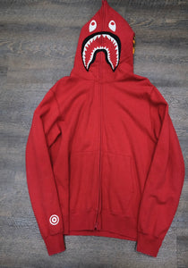 A Bathing Ape Shark Full Zip Hoodie “Red”